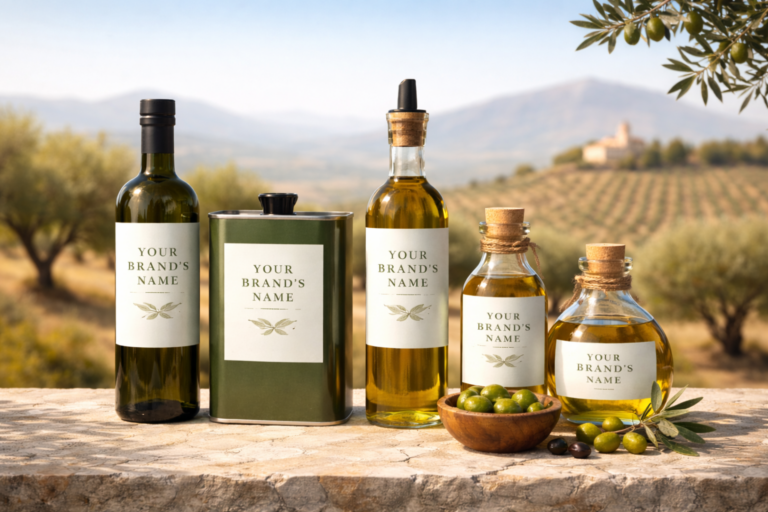 Olive oil bottles private label consulting
