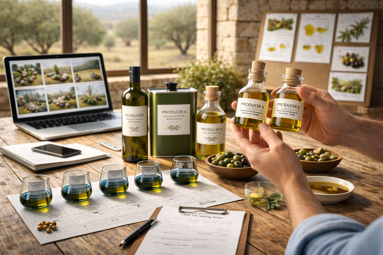 Olive oil bottles private label selection